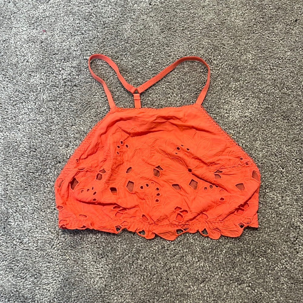 Free People Coral Lace Bralette
